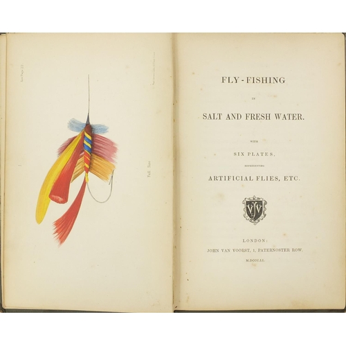 237 - Fly-fishing in salt and fresh water, hardback book with six plates, including coloured examples, pub... 