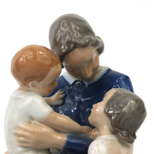 2044 - Royal Copenhagen china figure of a mother with children, 19.5cm high