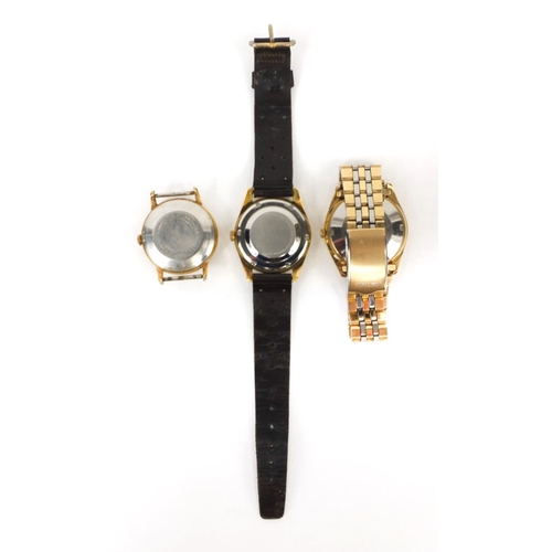 2496 - Three automatic gentleman's wristwatches comprising a Seiko, Truetime and a Timex