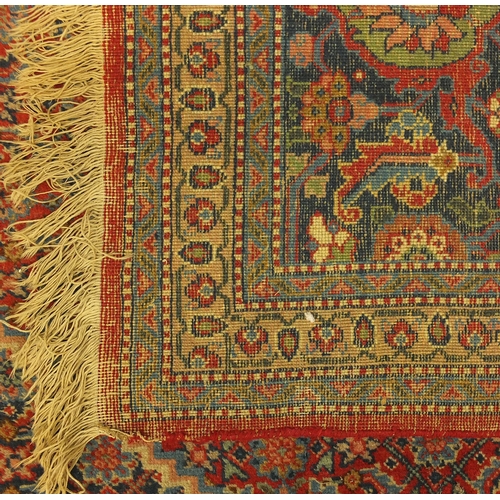 2002 - * DESCRIPTION AMENDED 3/1 * Antique rectangular Persian Tabriz carpet, with an all over herati desig... 