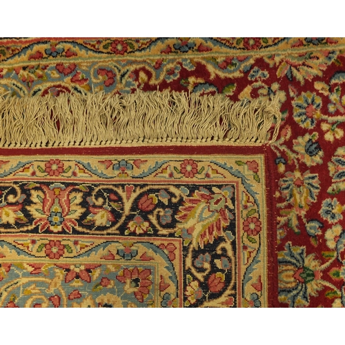 2022 - Large rectangular Persian Kerman carpet runner, the central field and boarders decorated all over wi... 