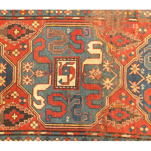 2010 - Rectanglar Caucasian Chondzoresk Karabagh rug, the central field with a cloud band design within sty... 