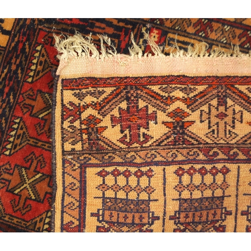 2037 - Rectangular Afghan prayer mat, decorated all over stylised motifs, 122cm x 73cm