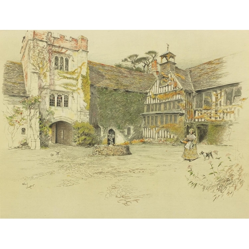 1038 - Pair of pencil signed Cecil Aldin coaching inn prints, each mounted and framed, the largest 46cm x 3... 