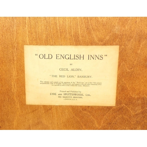 1038 - Pair of pencil signed Cecil Aldin coaching inn prints, each mounted and framed, the largest 46cm x 3... 