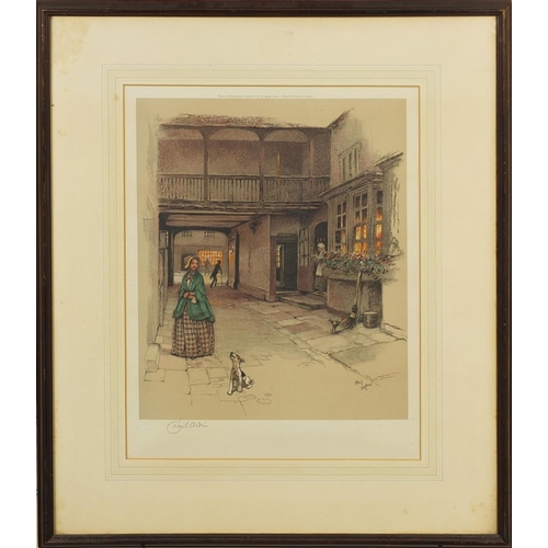 1038 - Pair of pencil signed Cecil Aldin coaching inn prints, each mounted and framed, the largest 46cm x 3... 