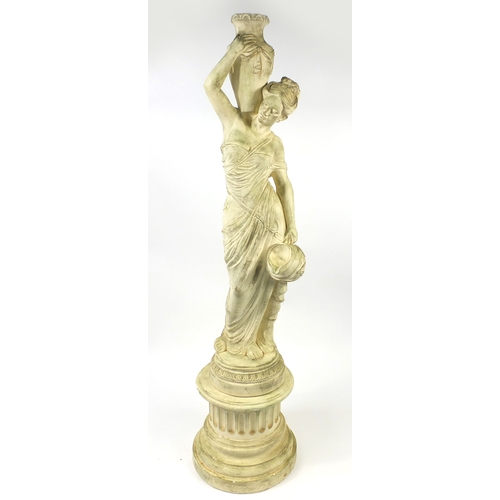 2023 - Large decorative maiden water carrier statue, 180cm high