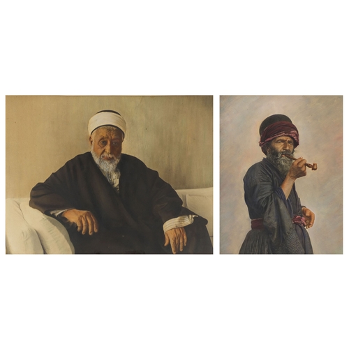 1029 - Two photographic prints of elderly Middle Eastern men, one from Baghdad the other of a Kurdish man, ... 