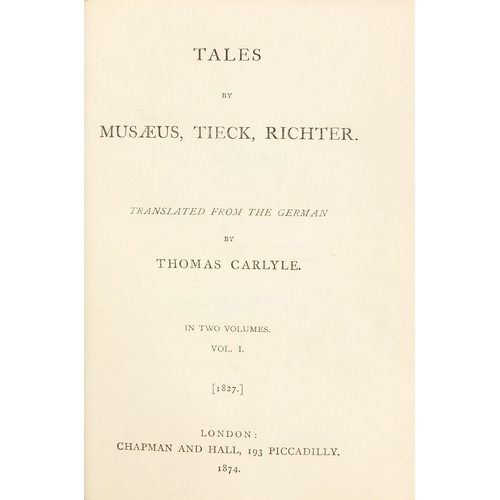 184 - The works of Thomas Carlyle - Group of eighteen 19th century leather bound hardback books, including... 