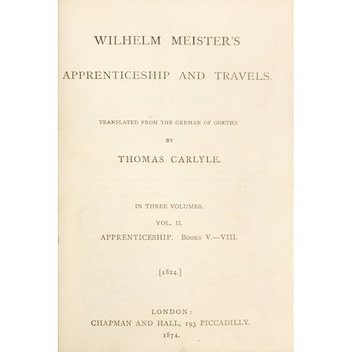 184 - The works of Thomas Carlyle - Group of eighteen 19th century leather bound hardback books, including... 