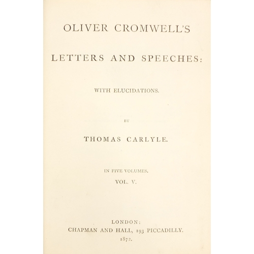 184 - The works of Thomas Carlyle - Group of eighteen 19th century leather bound hardback books, including... 