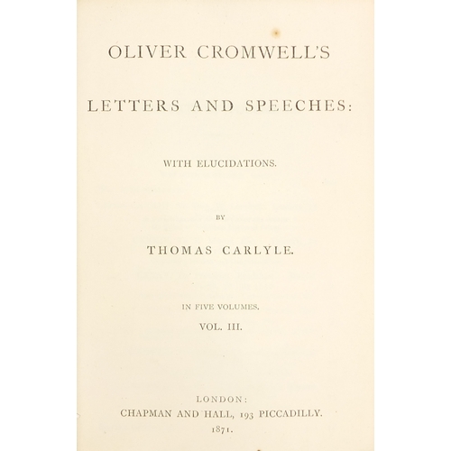 184 - The works of Thomas Carlyle - Group of eighteen 19th century leather bound hardback books, including... 