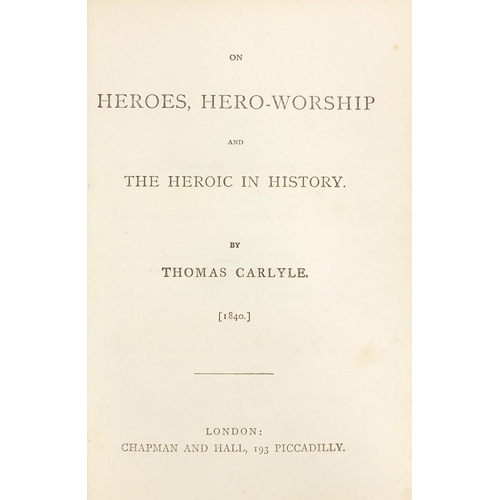 184 - The works of Thomas Carlyle - Group of eighteen 19th century leather bound hardback books, including... 