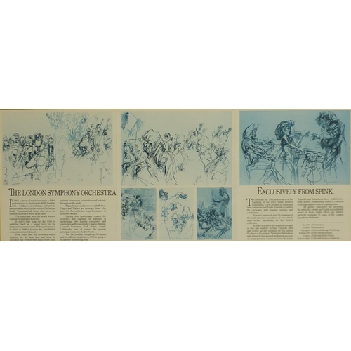 1033 - Feliks Toploski - The London Symphony Orchestra, six pencil signed Limited edition prints, produced ... 