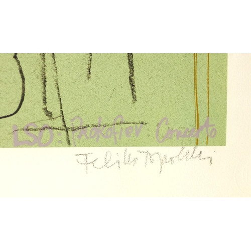 1033 - Feliks Toploski - The London Symphony Orchestra, six pencil signed Limited edition prints, produced ... 