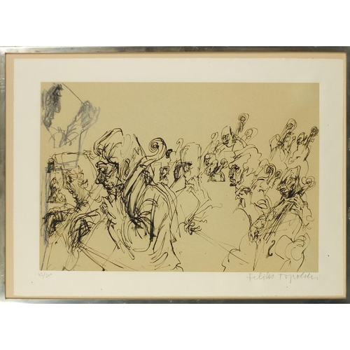 1033 - Feliks Toploski - The London Symphony Orchestra, six pencil signed Limited edition prints, produced ... 