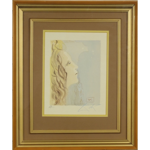 990 - Pencil signed limited edition Salvador Dali print, The Grandest Beauty of Beatrice, with accompanied... 