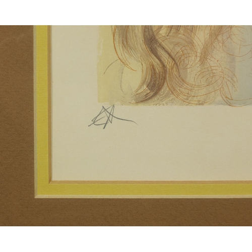 990 - Pencil signed limited edition Salvador Dali print, The Grandest Beauty of Beatrice, with accompanied... 