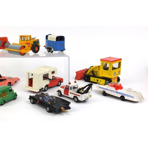 248 - Group of vintage die cast vehicles including Dinky toys Cydrax Trojan, Corgi toys Rascal road roller... 