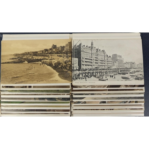 201 - Collection of Brighton related postcards including The Aquarium, The Pier and rough sea examples