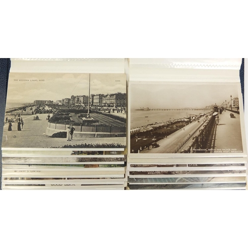 201 - Collection of Brighton related postcards including The Aquarium, The Pier and rough sea examples