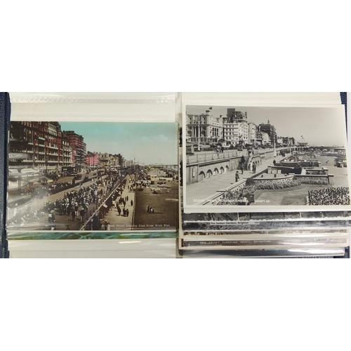 201 - Collection of Brighton related postcards including The Aquarium, The Pier and rough sea examples