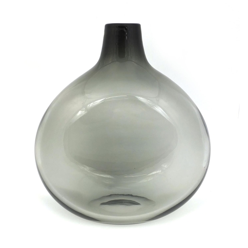 594 - Smokey grey art glass vase, 32cm high