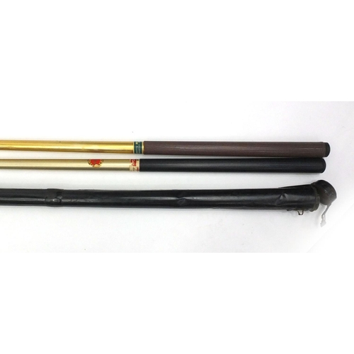 147 - Two vintage Apollo aluminium pool cues