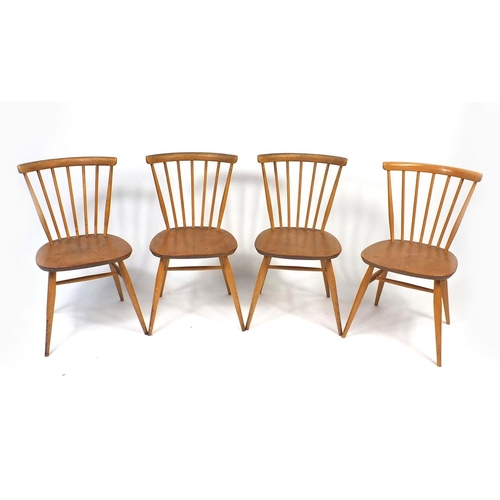 45 - Set of four Ercol stick back chairs