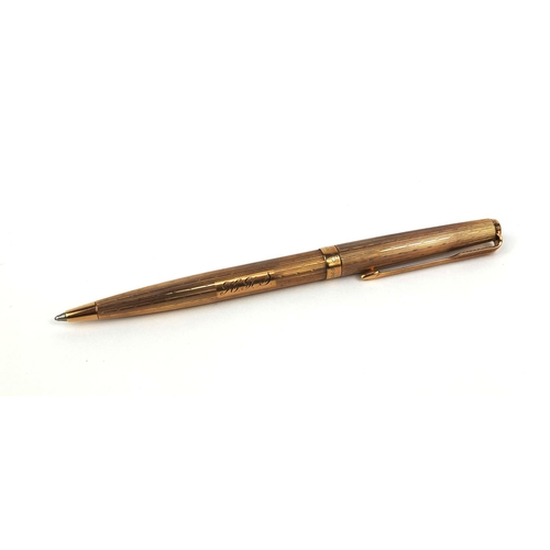 75 - Parker 9ct gold ballpoint pen, approximate weight 18.8g, 13cm long