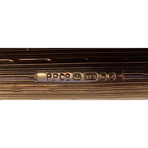 75 - Parker 9ct gold ballpoint pen, approximate weight 18.8g, 13cm long