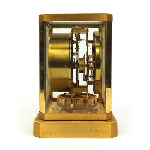 743 - Brass cased Jaeger Lecoultre Atmos clock, numbered 430314, 24cm high