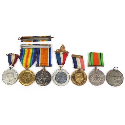 268 - British Military interest World War I Victory and 1914-18 War medals awarded to M2-266313PTE.E.R.DIT... 