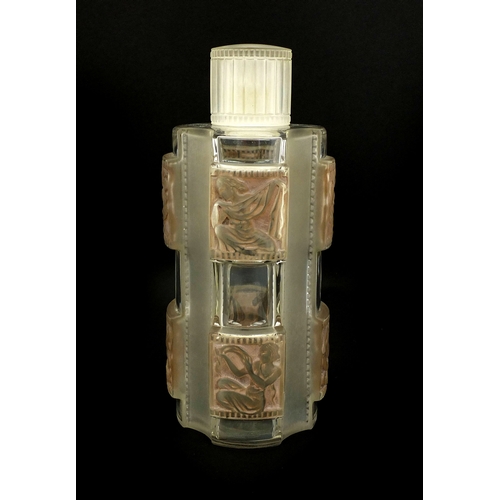 586 - Rene Lalique Helene No.1 pattern perfume bottle, etched 'R Lalique France' to the base, 22cm high
