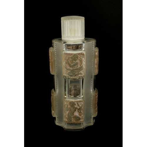 586 - Rene Lalique Helene No.1 pattern perfume bottle, etched 'R Lalique France' to the base, 22cm high