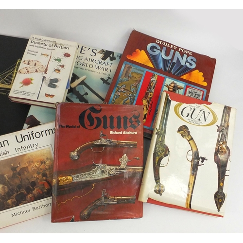 132 - Selection of Military interest hardback books including gun reference books