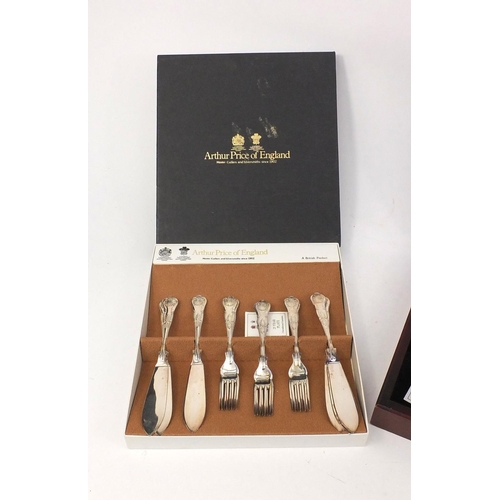 133 - Arthur Price part canteen of silver plated cutlery and set six silver plated fish knives and forks