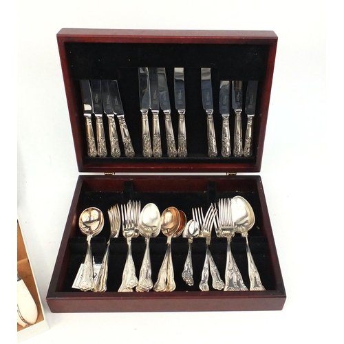 133 - Arthur Price part canteen of silver plated cutlery and set six silver plated fish knives and forks