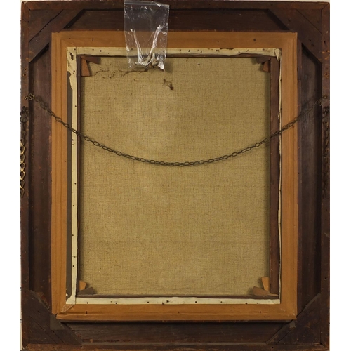 924 - Vera Colborne - Oil onto canvas portrait of a gentleman wearing spectacles, ornately gilt framed, 74... 