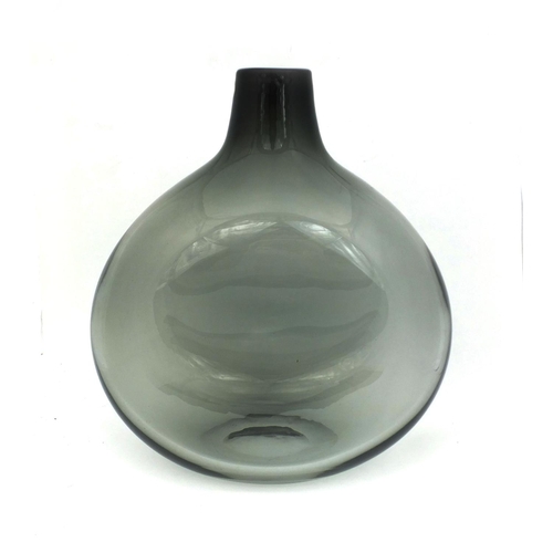 594 - Smokey grey art glass vase, 32cm high