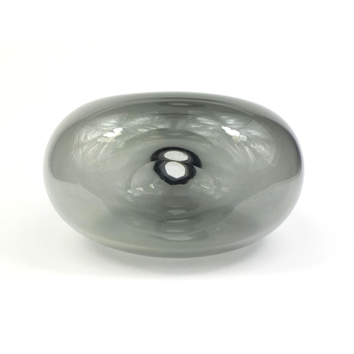 594 - Smokey grey art glass vase, 32cm high