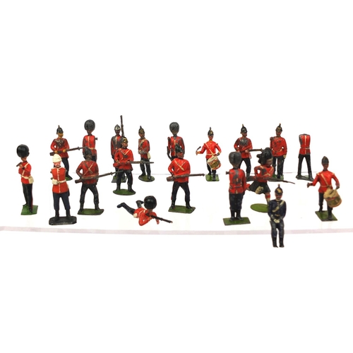 258 - Large collection of mostly Britain's hand painted lead soldiers, including some French examples and ... 