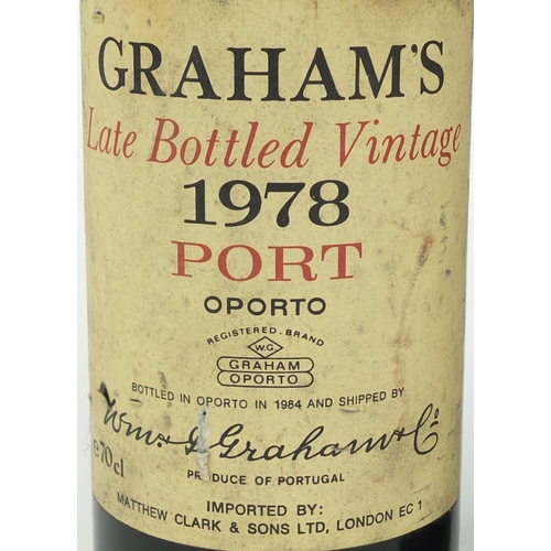 102 - Two 70cl bottles of vintage 1978 Grahams port