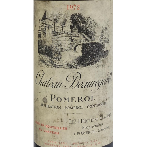 93 - Three 75cl bottles of 1972 Chateau Beauregard Pomerol red wine