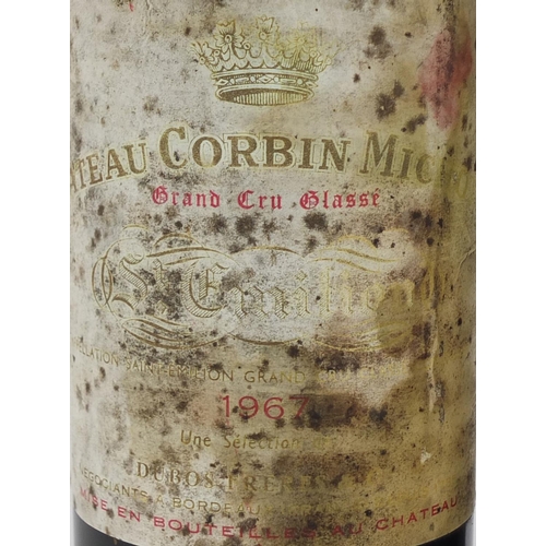 91 - Two 75cl bottles of 1967 Chateau Corbin Michotte St Emilion red wine