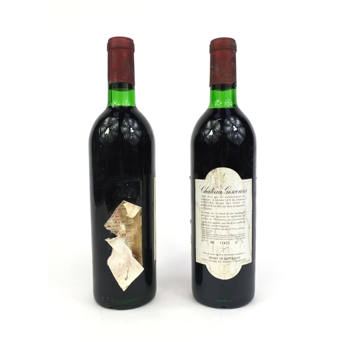 92 - Two 73cl bottles of 1976 Chatuea Giscours Margaux Grande Vin red wine