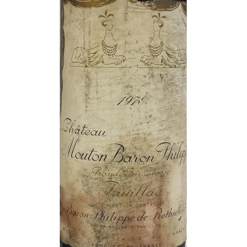 94 - Three 75cl bottles of 1970 Chateau Mouton Baron Philippe Grande Cru Classé Pauillac red wine