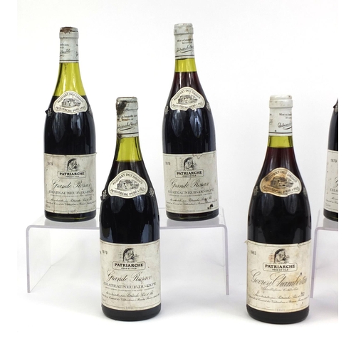 90 - Seven 75cl bottles of 1982 Patriarche Pere Et Fils Gevrey-Chambertin red wine