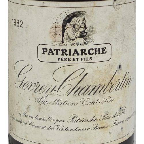 90 - Seven 75cl bottles of 1982 Patriarche Pere Et Fils Gevrey-Chambertin red wine