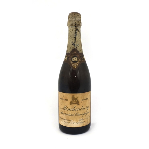 88 - Bottle of vintage 1928 Minchinbury Australian Champagne